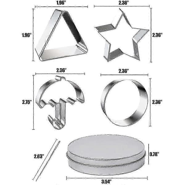 12 st Squid Cookie Cutter Spelset, Med Tennask & Nål