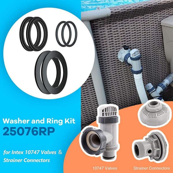 6st Poolpackningsring Professionell Ersättning Rund Pool Kolvventil O-ring Gummipackning Simning