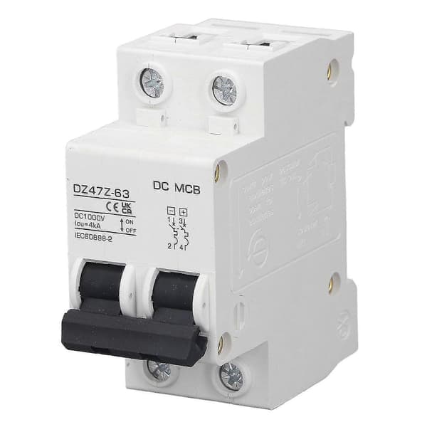 DC Strømafbryder Overbelastningsbeskyttelse Magnetisk System PV Strømafbryder 2P 1000V 16A