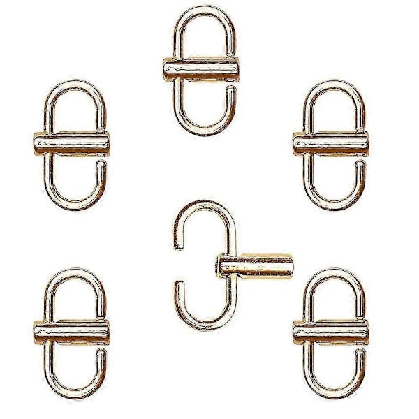 Fantastiske 6 stk. justerbare metallspenner for kjedestroppveske, kjedelenker liten klips for å forkorte lengden på metall