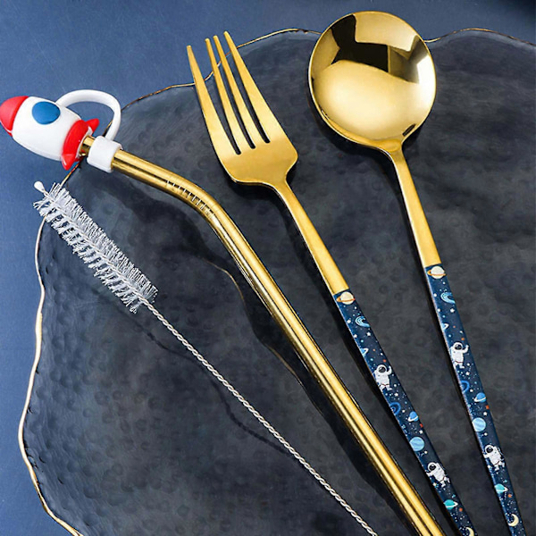Rustfrit Stål Bestik Rejsesæt Spisesæt Bærbart Til Spisning