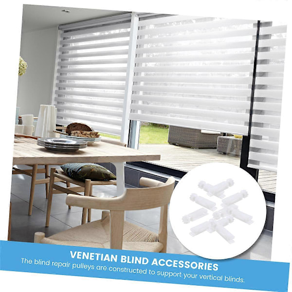 30 stk. Vertikal Blind Stem Erstatning Hvite Stammer for Vertikal Vinduspersienne Vertikal Blind Carrier S