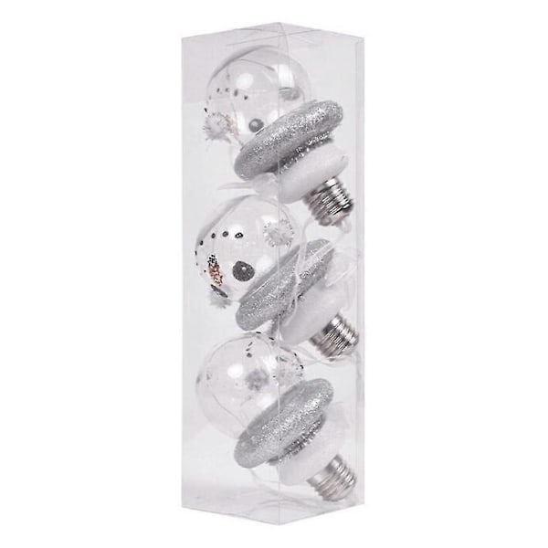 Lysande Jul LED Snögubbe Boll Hänge För Julgransdekoration Ornament