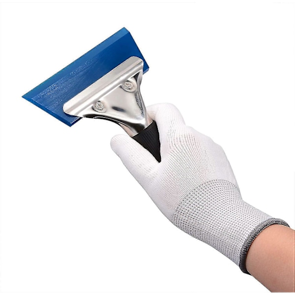 Par Hvite Nylon Arbeidshansker Elastiske Fullfinger Arbeidshansker Sklisikre Antistatiske Hansker