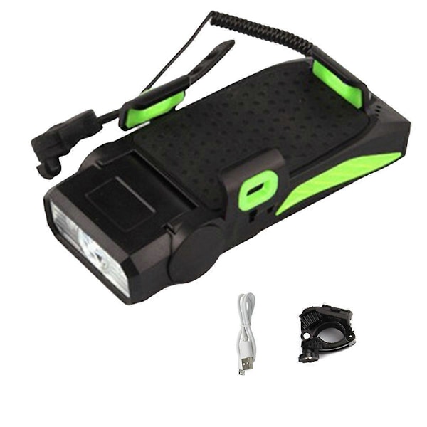 USB Genopladelig Cykellygte Vandtæt Cykellygte Grøn