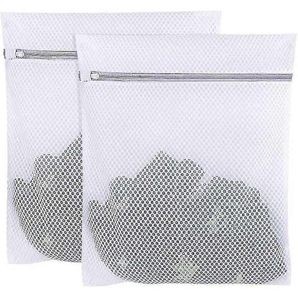 Extra Stor Mesh, 2-pack Tvättnät med Dragkedja för Ömtåliga Kläder, Tvättmaskin- och Torktumlarsäkra Kläder För C
