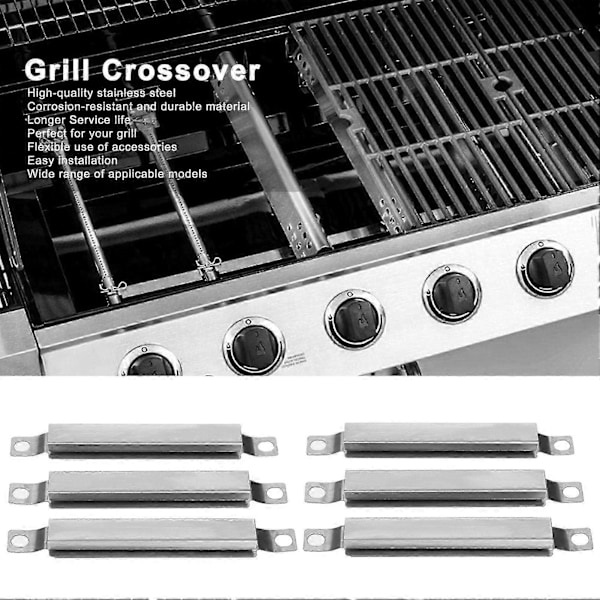 2 Sarjan Grilli Crossover Säädettävät Kanavaputket Grilli Ruostumaton Teräs Kaasu Korjausosien Sarja