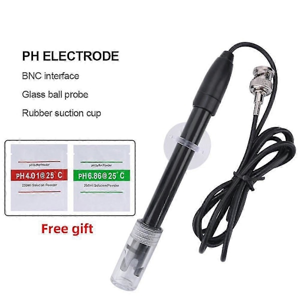 Egnet til Ph Erstatningsprobe Akvarium Hydroponisk Laboratorieelektrode Ph Meter Potentialetest Bnc Q9 Connec-FO SHAN RAN WANG