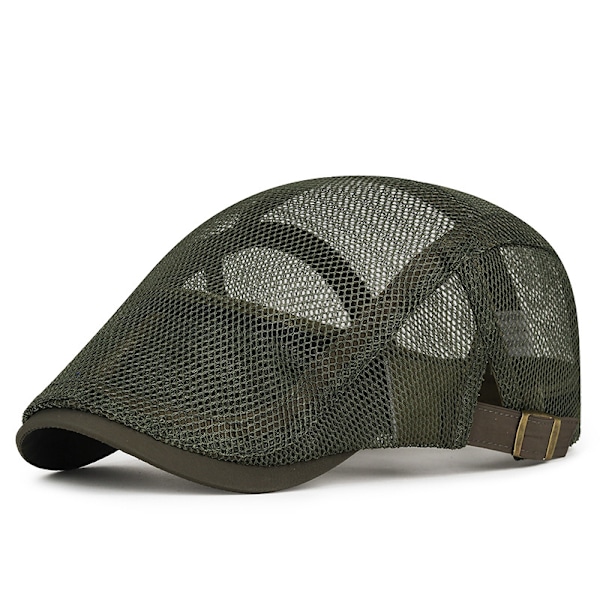 Ivy Hatt för Män Sommarhatt Andningsbar Mesh Enfärgad Basker Newsboy Gatsby Hatt Green