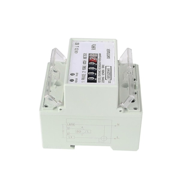 Elektrisk enfas tvåtråds AC 220V 100A energimätare KWh räknare förbruknings analog elektricitet