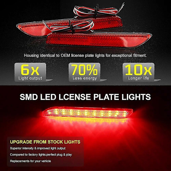 Bil LED Bakljus Stötfångare Reflektor Bromsljus För Toyota Harrier Sienna Ez Alphard Aygo Mark X Lexus Is-f Gx470 Rx300 5630 Nx Rc