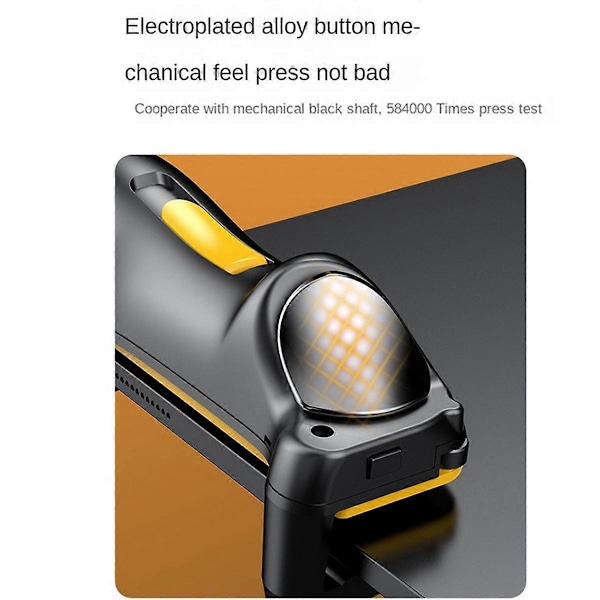 Seks Finger for Ipad PUBG Spillkontroller L1 R1 Knapp (Gul)