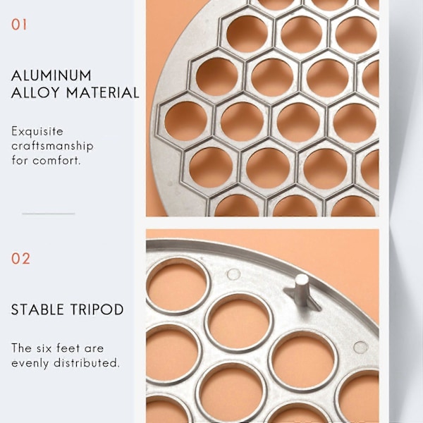 Tillverkar Rysk Dumplingform Pelmeni Metallform med Bakelse Ravioli Hjul Pasta Dubbelskärare för Kit