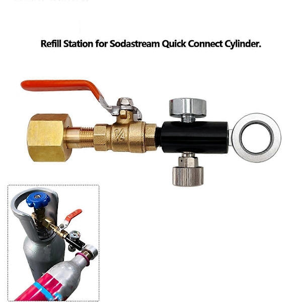Co2 Påfyllingsadapter for Rosa Co2 Sylinderbytte Karbonator Fyllestasjon for DUO Terra Art Sod