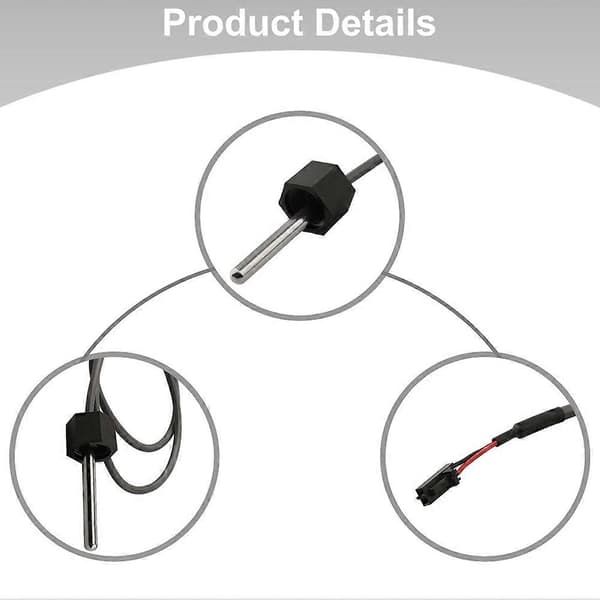 For Spa M7 Sensor 24in Temp/Høy Grense 1/4in Diameter 2 Pin - 32016 30042 30382 Spa Kontroll Spa Sensor Erstatningssett
