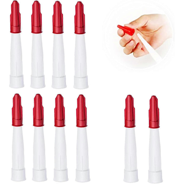 10 Stycken Tätningsmunstycke Lock Set Ersättning Silikon Tätningsmedel Munstycken Tätningspluggar Tätningsverktyg