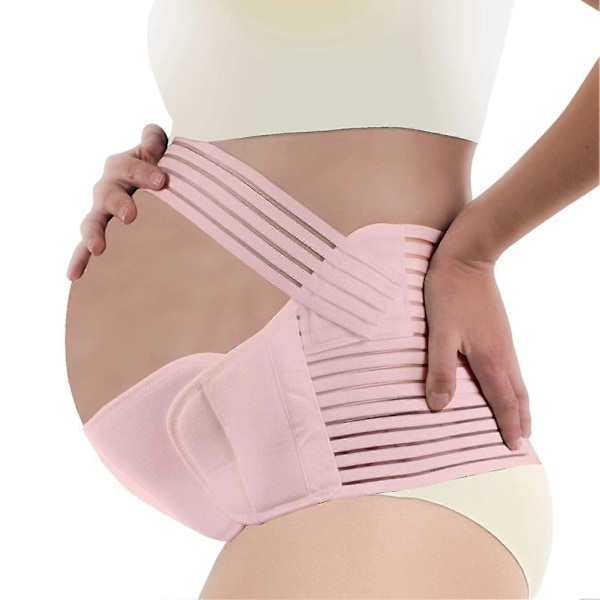 Graviditetsstöd Bälte Mamma Bälte Mjukt Stretchigt Andningsbart Gravidmage Lyftstöd Rosa