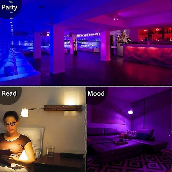 E14 LED Lampe Smart Pære Farve Spotlight Neonskilt RGB med Controller Lys Belysning Dæmpbar Natlampe-C