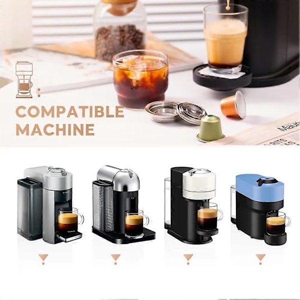 Återanvändbar kapseladapter 40ml för Vertuoline Vertuo Next Pop-maskin Kompatibel för Nespresso-kaffe