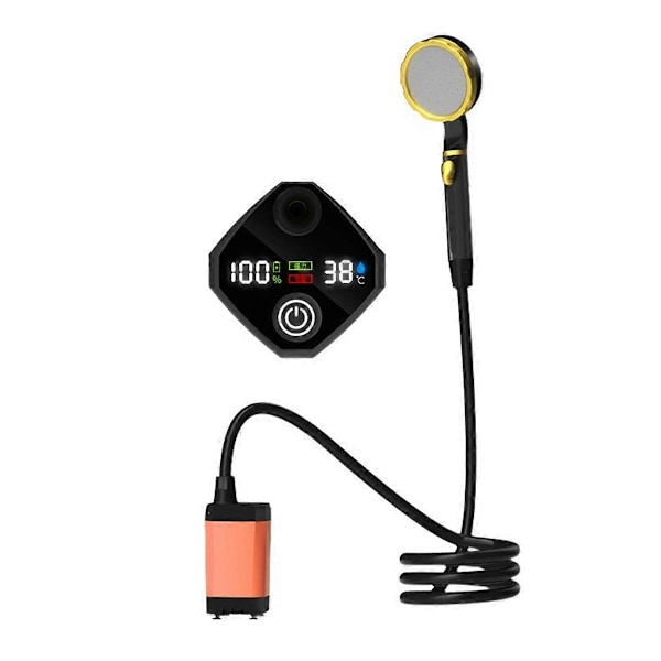 7800mah Portabel Duschpump Uppladdningsbar Elektrisk Duschpump Orange