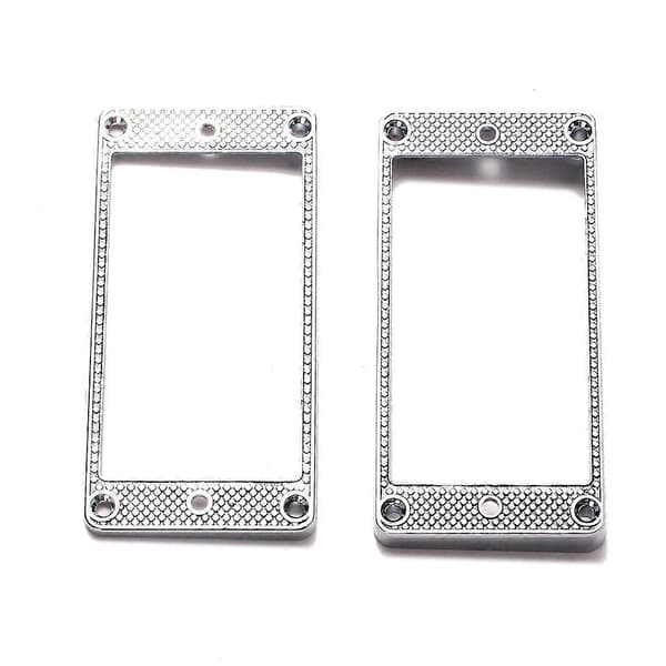 2 st Humbucker Pickup Ring Metall Böjd Bottenram för LP PRS Gitarrdelar