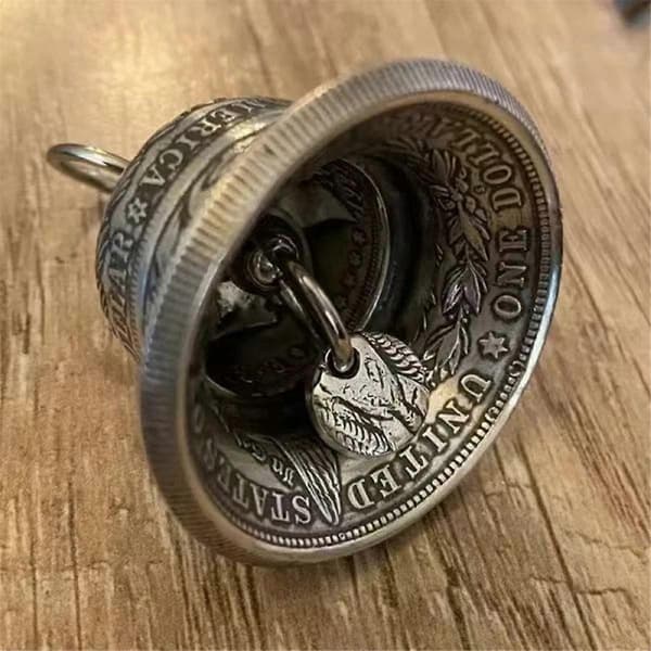 2-pack Silver Dollar Bell Heminredning Hängande Dekor Vindspel