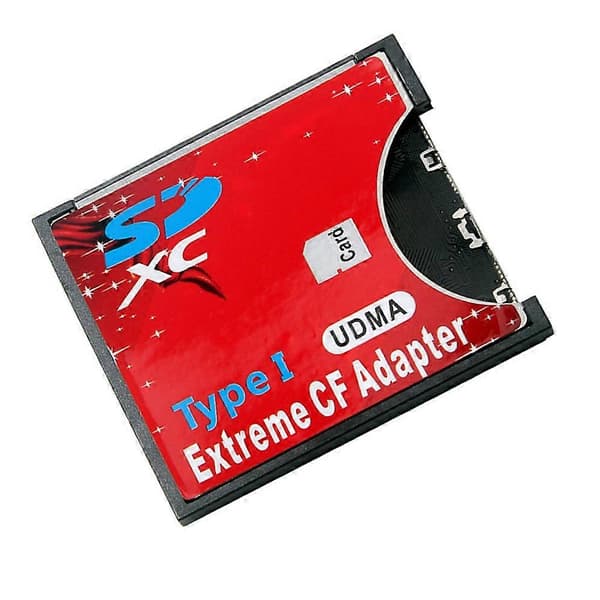 Ny SD till CF-kortadapter Stöder Trådlöst WIFI SD-kort Typ i Adapter SLR Kamera Röd