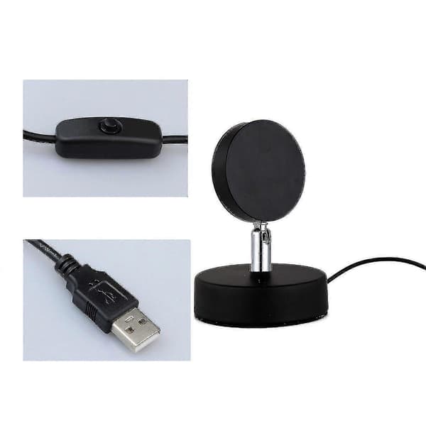 Solprojeksjons LED-lampe, USB nattlys kompatibelt med rom- og studiodekor