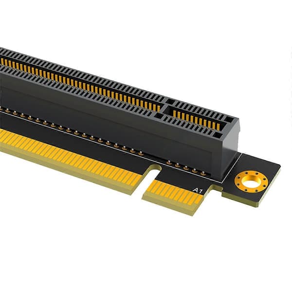 PCI-E 16X 3.0 90 Graders Omvendt Han til Hun Riser Kort til 1U Server (Installationsretning Mod CPU)