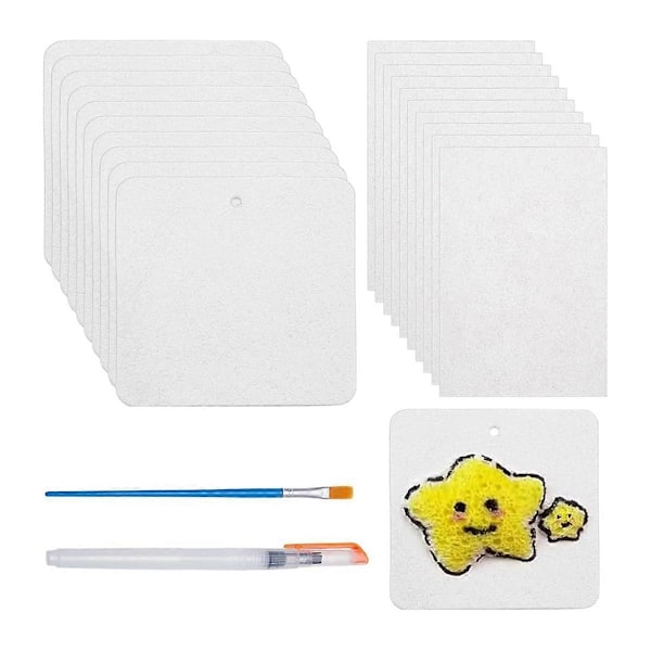 20 st Magiskt Skum Texturpapper 3D Ritning Magisk Canvas Svamp för Akrylmålning DIY 3D Konst Ritning
