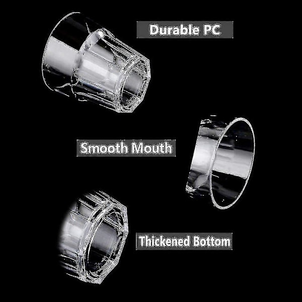 Transparent Akryl 6-delars Set, Transparenta Trumglas Tål Maskindisk, BPA-fria
