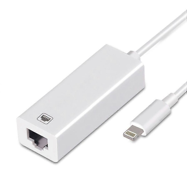 Lightning till Ethernet-adapter för iPhone iPad 100Mbps RJ45 Ethernet LAN-nätverksadapter