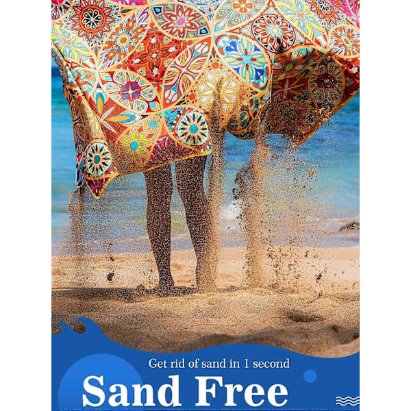 Strandhåndklæde Mikrofiber, Ekstra Stor 178cm*80cm Oversized Rejsehåndklæde - Hurtigtørrende, Sandfrit, Kompakt, Letvægt - Strandtilbehør