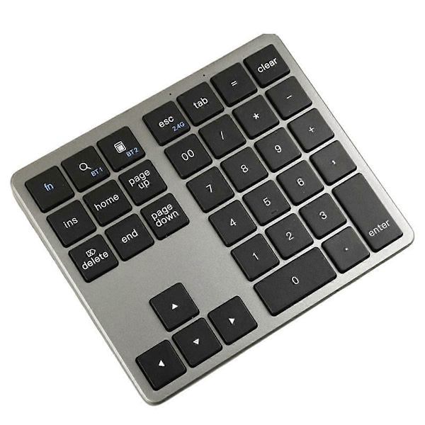 2.4G Bluetooth Num Pad Ultratynn Trådløs Numpad USB Oppladbar Numerisk Tastatur for IOS Android