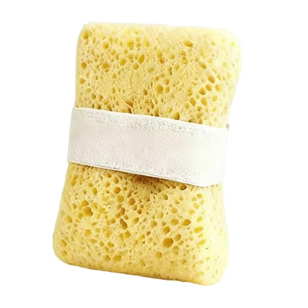 Eksfolierende kroppsdusjsvamp med såpelomme, dyprensende kroppsskrubbersvamp, såpeposer med håndstropp 1pc