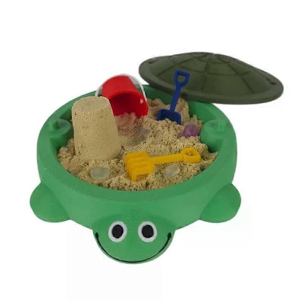 Sköldpaddssandlåda med sand och miniverktyg, leksaker, nyhetspresent