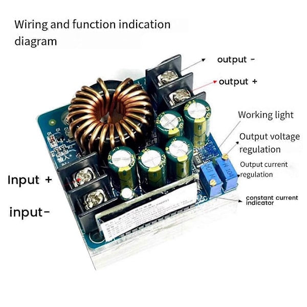 DC-DC 400W Modul Hög Effekt Spänningsreducering Konstant Spänning Konstant Ström Justerbar Strömförsörjningsmodul