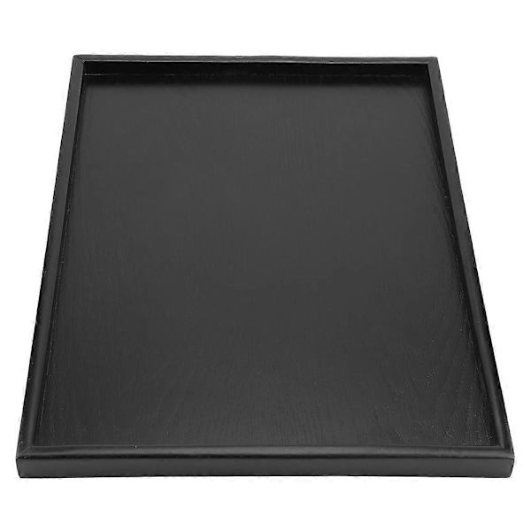 Massivt Træ Rektangulær Serveringsbakke 35 x 24 cm til Te, Kaffe, Snacks og Måltider