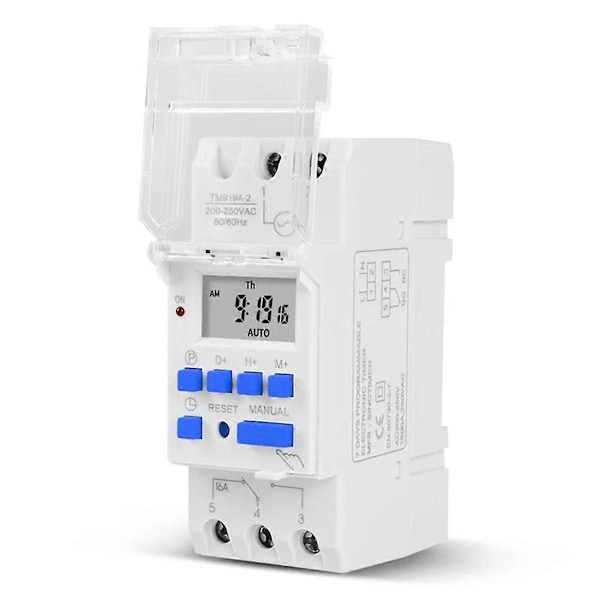 Programmerbar Digital Tidsbrytare Relä Timer Kontroll AC 220V 16A