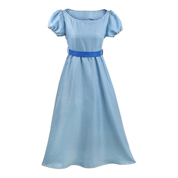 Wendy Darling Cosplay Kostym med Tiara Klänning Set Halloween kostym XXXL