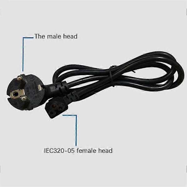 EU Stik 2 Ben-4.8mm til C5 90 Grader/Vinkel Kløverblad Ledning Strømkabel Ledning PC Skærm
