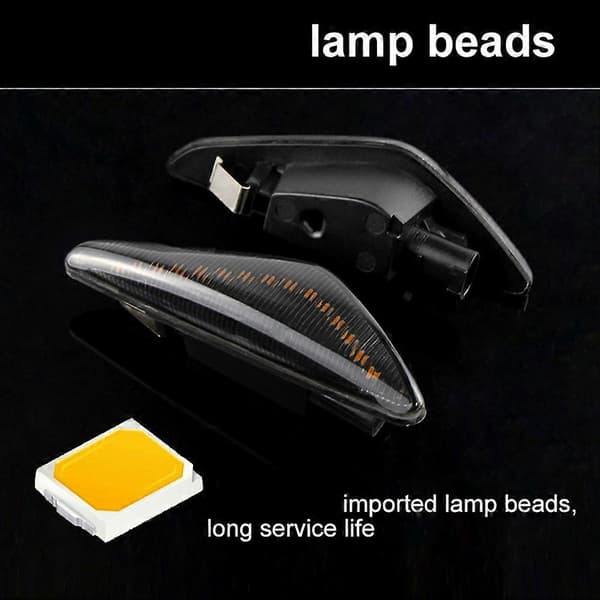 2 ST för X3 F25 X5 E70 X6 E71 E72 2007-2014 LED Dynamisk Sidomarkeringsblinkers Sidolampa