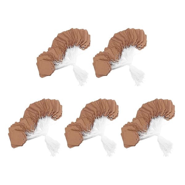 Prislappar med snöre - söta presentetiketter i kraftpapper