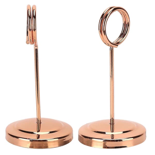 Bordnummerholder i rustfrit stål 10,5 cm - Holdbar og let billedklips til hotel og restaurant