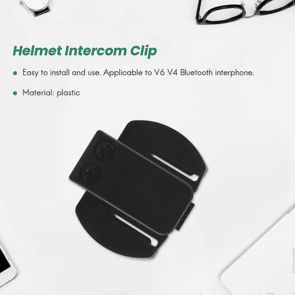 2 stk. Vnetphone V6 V4 V2-500c Intercom Tilbehør, hjelm Intercom Clip Monteringsbeslag, motorcykel