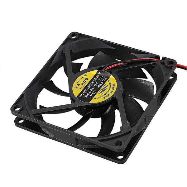 DC 12V 0.18A 2-benet stik PC Computer Kabinet Køleventilator 80x80mm