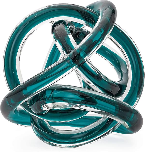 Orbit Glassdekorasjonskule, 4,5-tommers diameter, Teal