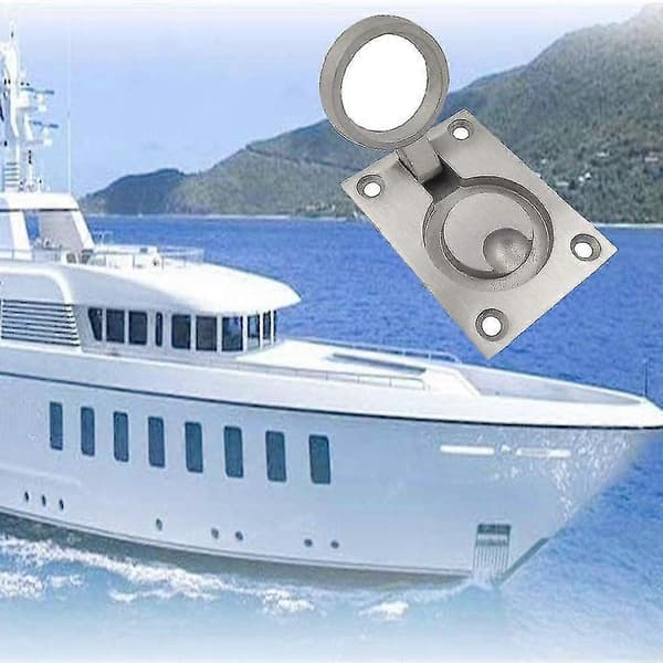 Firkantede Flush Pull Ring Greb, 304 Rustfrit Stål Skjult Forsænket Møbelgreb, Forsænket Bådsluse Lukning Skab Flush Mount Løfte Ring Træk