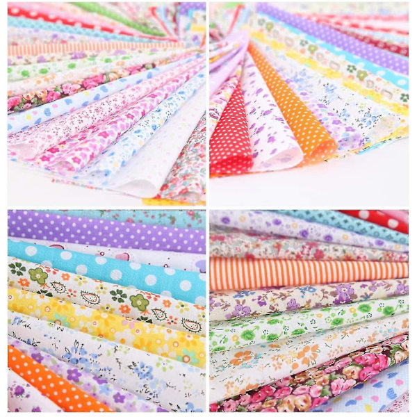 50 Stycken Bomullstyg Tygpaket Patchwork Bomullstyg 25cmx25cm