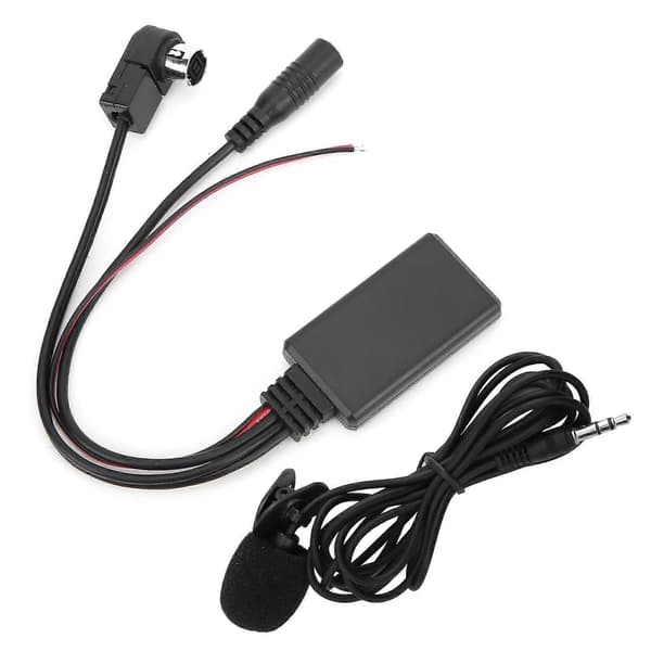 Bluetooth 5.0 AUX Kabel Adapter til Alpine CDA-9857 CDA-9886 CDA-117, med Håndfri Mikrofon